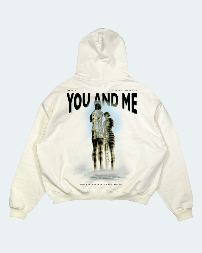 You And Me Sculpture Hoodie Natural